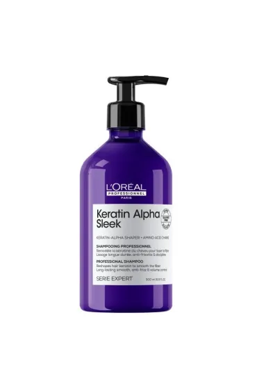 L'OREAL PROFESSIONNEL KERATIN ALPHA SLEEK SHAMPOO 500ML